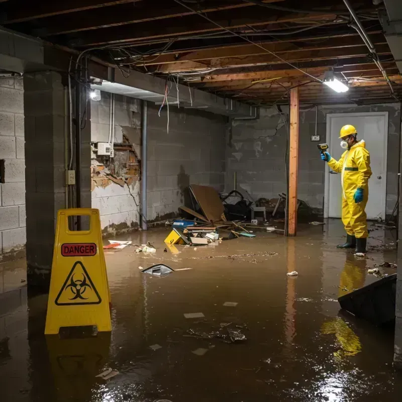 Flooded Basement Electrical Hazard in McKinley Park, IL Property